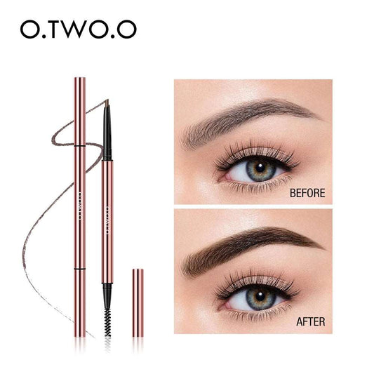 VAIRS beauty & care O.TWO.O Ultra Fine Triangle Eyebrow Pencil Precise Brow Definer Long Lasting Waterproof Blonde Brown Eye Brow Makeup 6 Colors