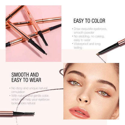 VAIRS beauty & care O.TWO.O Ultra Fine Triangle Eyebrow Pencil Precise Brow Definer Long Lasting Waterproof Blonde Brown Eye Brow Makeup 6 Colors