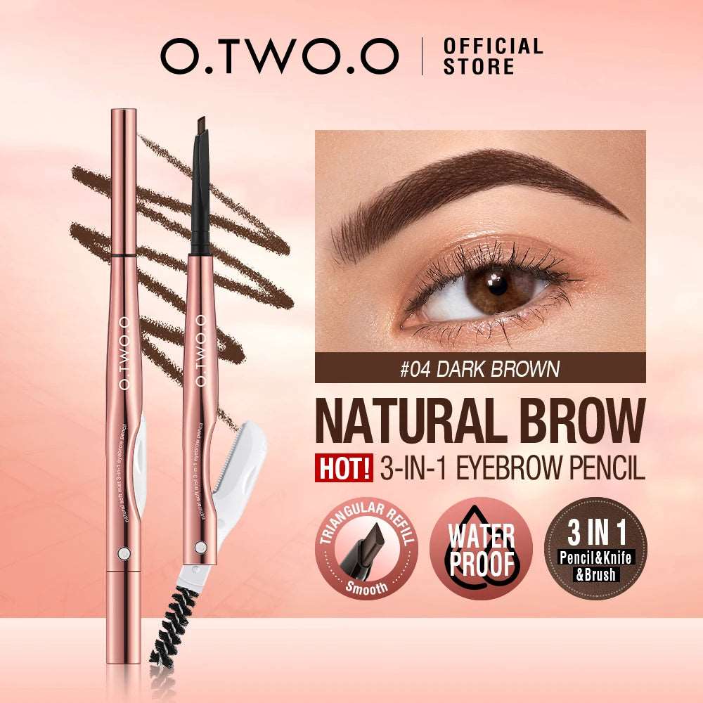 VAIRS beauty & care O.TWO.O Ultra Fine Triangle Eyebrow Pencil Precise Brow Definer Long Lasting Waterproof Blonde Brown Eye Brow Makeup 6 Colors