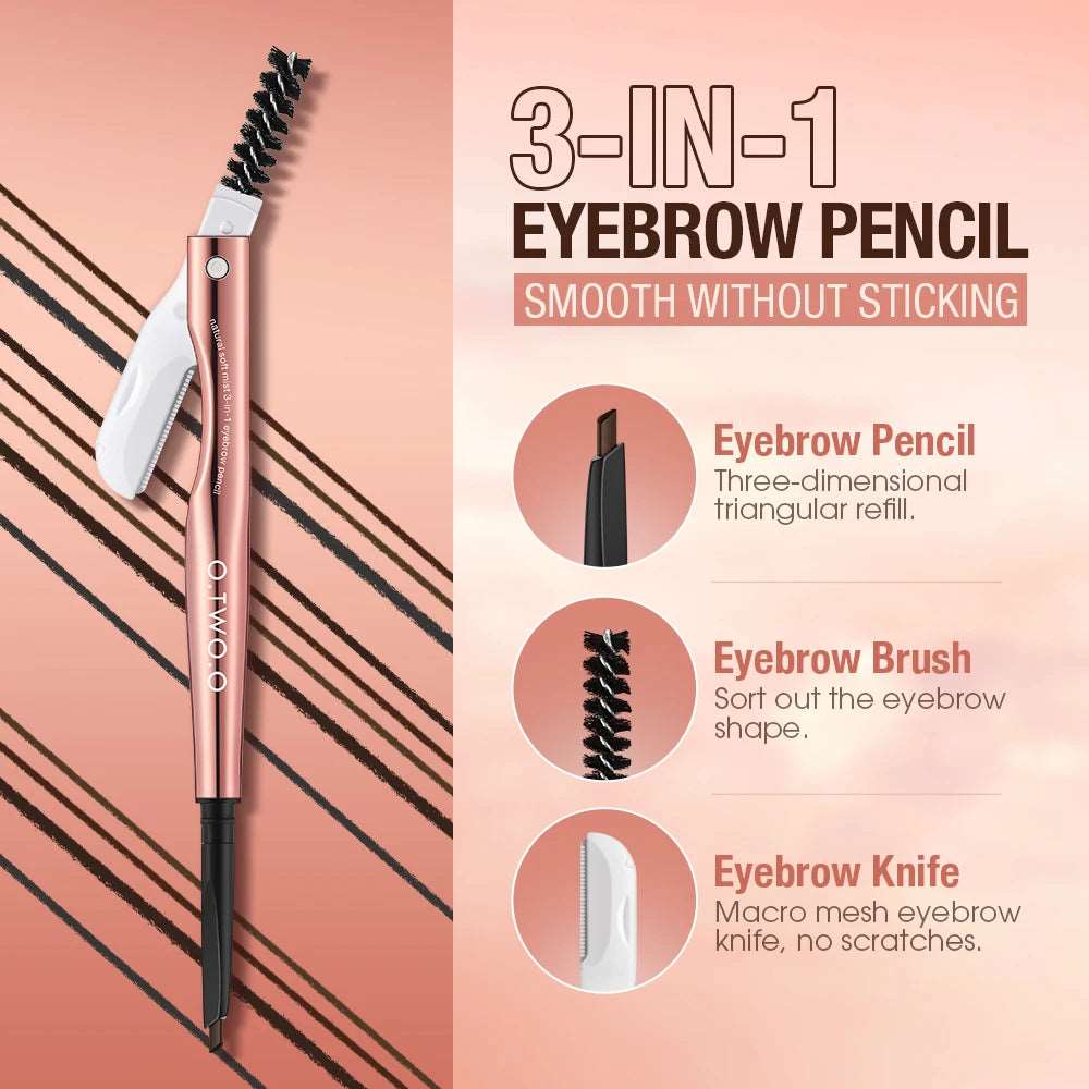 VAIRS beauty & care O.TWO.O Ultra Fine Triangle Eyebrow Pencil Precise Brow Definer Long Lasting Waterproof Blonde Brown Eye Brow Makeup 6 Colors