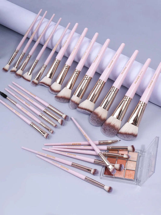 VAIRS beauty & care Pink MAANGE 25PCs Foundation Makeup Brush Sets Professional Cosmetic Concealer Eyeshadow Dense Soft Bristle Brushes For Women Beauty