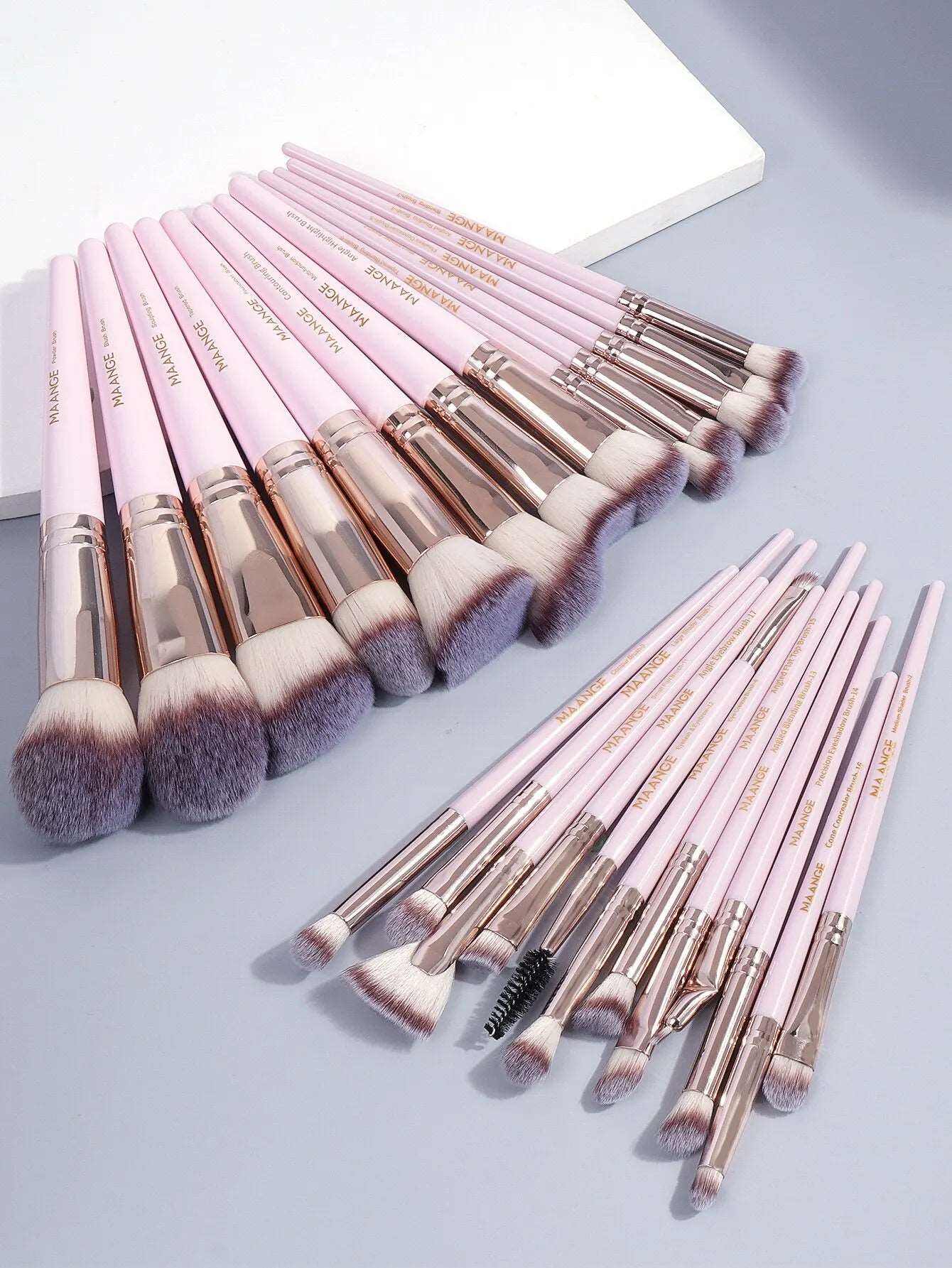 VAIRS beauty & care Pink MAANGE 25PCs Foundation Makeup Brush Sets Professional Cosmetic Concealer Eyeshadow Dense Soft Bristle Brushes For Women Beauty