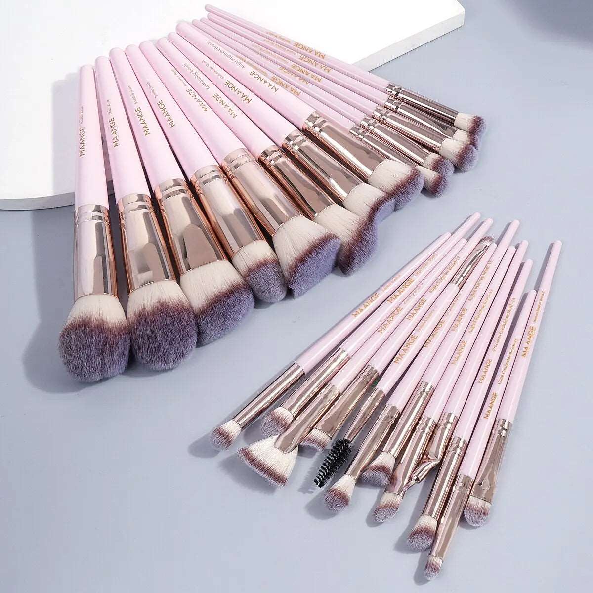 VAIRS beauty & care Pink MAANGE 25PCs Foundation Makeup Brush Sets Professional Cosmetic Concealer Eyeshadow Dense Soft Bristle Brushes For Women Beauty