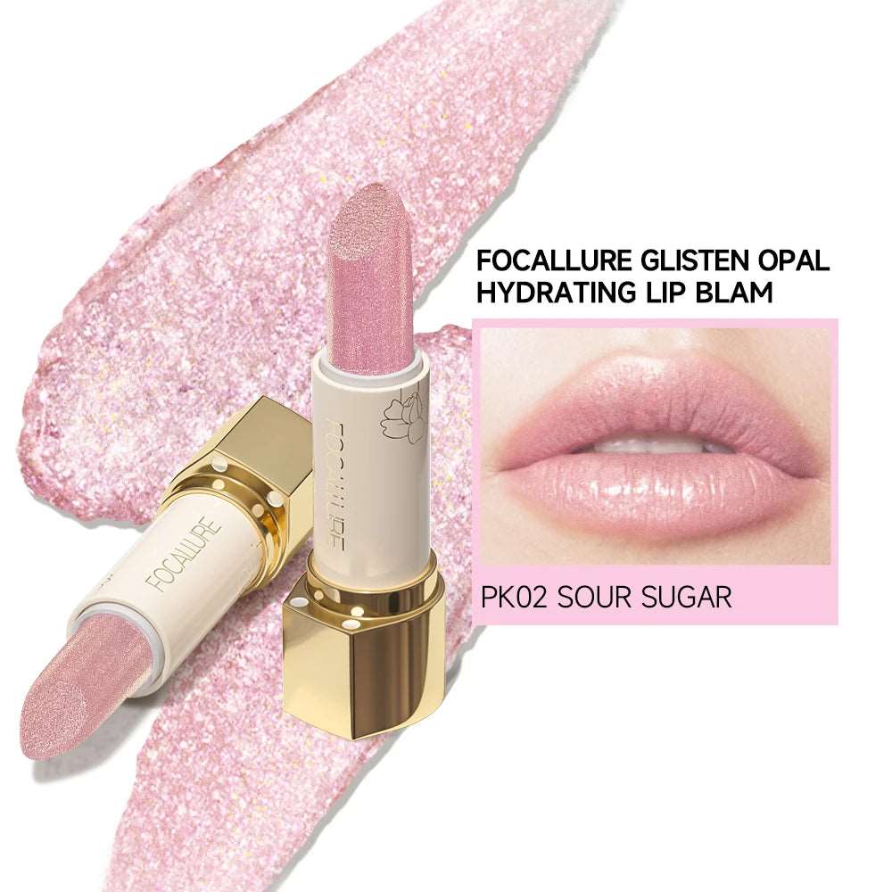 VAIRS beauty & care PK02 SOUR SUGAR FOCALLURE Diamond Shiny Lipstick Moisturizing Long Lasting 13 Colors Lip Gloss Glitter Shimmer Lip Blam Lips Makeup Cosmetics