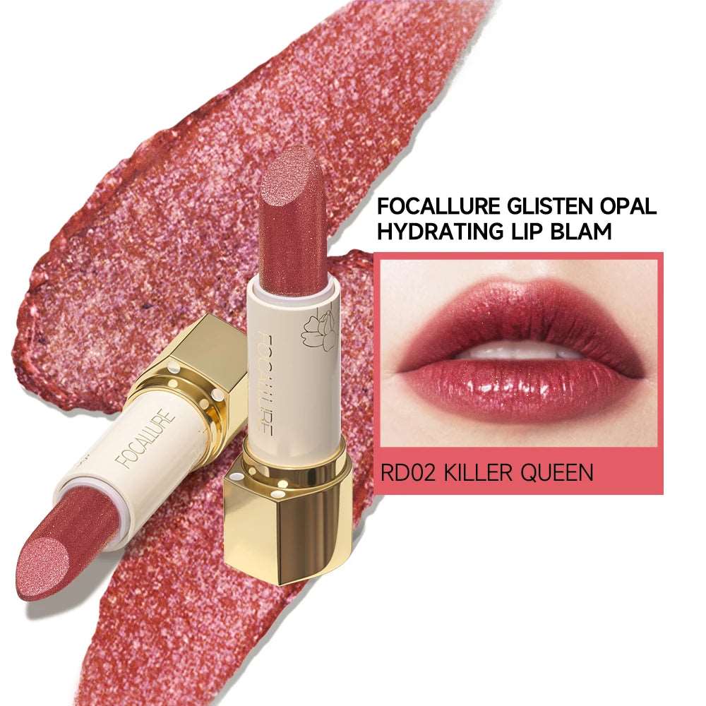 VAIRS beauty & care RD02 KILLER QUEEN FOCALLURE Diamond Shiny Lipstick Moisturizing Long Lasting 13 Colors Lip Gloss Glitter Shimmer Lip Blam Lips Makeup Cosmetics