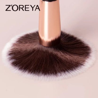 VAIRS beauty & care ZOREYA 10 Rose Gold Makeup Brushes Set Professional Eyeshadow Foundation Blending Eyebrow Fan Blush pinceaux de maquillage