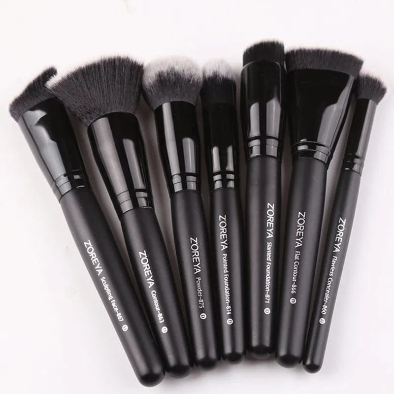 VAIRS beauty & care ZOREYA Black Makeup Brushes Set Eye Face Cosmetic Foundation Powder Blush Eyeshadow Kabuki Blending Make up Brush Beauty Tool