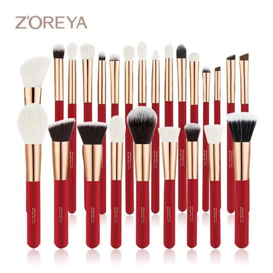 VAIRS beauty & care ZOREYA Black Makeup Brushes Set Natural Hair Brushes Foundation Powder Eyebrow Contour Eyeshadow Make Up Brushes maquiage