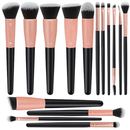 VAIRS beauty & care ZOREYA Professional Luxury Makeup Brushes Set, 15Pcs Eyeshadow Foundation Contour Lip  Premium Synthetic Kabuki Brush