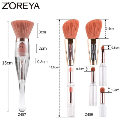 VAIRS beauty & care ZOREYA Travel 3in1 Make Up Soft Multipurpose Portable Makeup Brush Angled Sponge Brow Eye Shadow Powder Paint Brushes Cosmetic