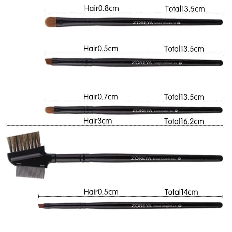 VAIRS beauty & care zp10black ZOREYA 10Pcs Black Luxury Animal Hair Makeup Brushes Set Powder Concealer Eye Shadow Cosmetic Tools Professional Makeup Natural