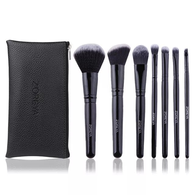 VAIRS beauty & care ZS7B-004 ZOREYA Black Makeup Brushes Set Eye Face Cosmetic Foundation Powder Blush Eyeshadow Kabuki Blending Make up Brush Beauty Tool