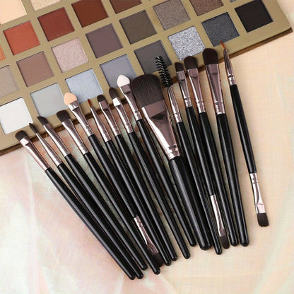 VAIRS® Beauty Golden Time UCANBE Nude Eyeshadow Palette + 15 PCS Makeup Brushes Set, 40 Color Matte Shimmer Glitter Eye Shadow, Neutral Black Dark Grey Smoky Make Up Pallet Gift Kit Highly Pigmented Long Lasting Waterproof