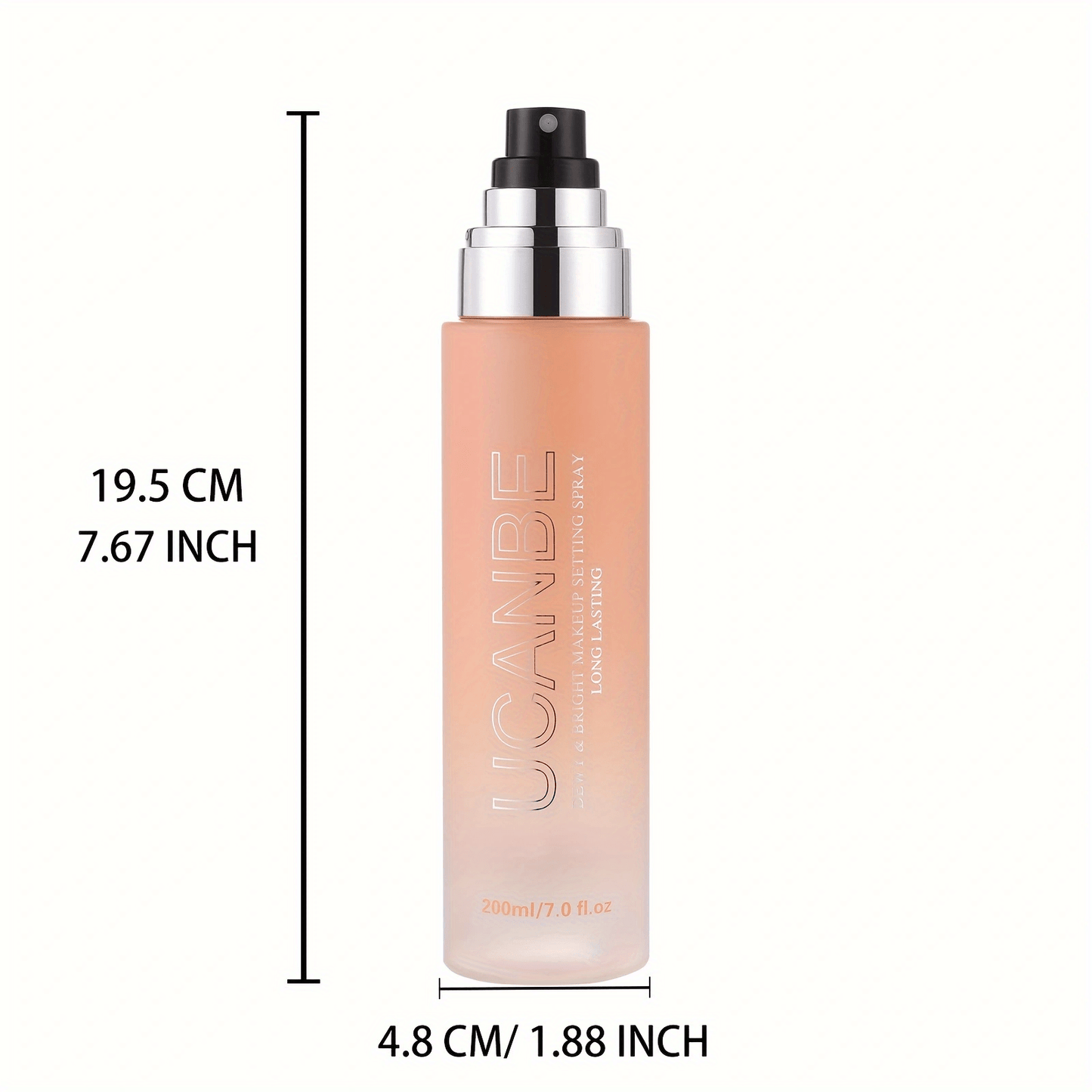 VAIRS® Beauty UCANBE Dewy Makeup Setting Spray Kit-7 Fl oz Hydrating Illuminating Finishing Spray Long Lasting Lightweight Face Mist Make up Fixer +1PC Travel Size Spray Bottle+1PC Sponge Puff