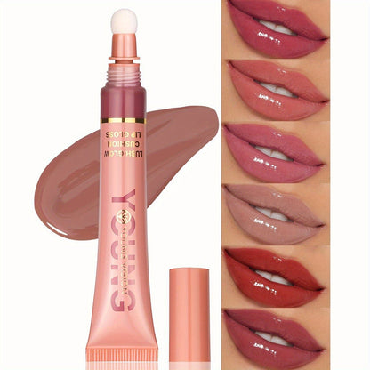 VAIRS® Beauty YOUNG VISION Hydrating Liquid Lipstick & Gloss Tint, Oil Infused, Cushion & Puff Applicators, Versatile Nude to Red Shades, Labial Liquido & Brillo Labial