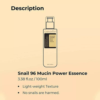 VAIRS exquisite beauty 100ml Korean Snail Mucin 96% Power Anti-aging Fade Fine Lines Repairing Essence Lift Firm Acne Treatment Facial Care Products