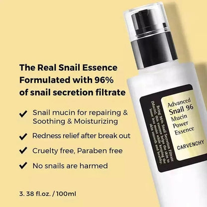 VAIRS exquisite beauty 100ml Korean Snail Mucin 96% Power Anti-aging Fade Fine Lines Repairing Essence Lift Firm Acne Treatment Facial Care Products