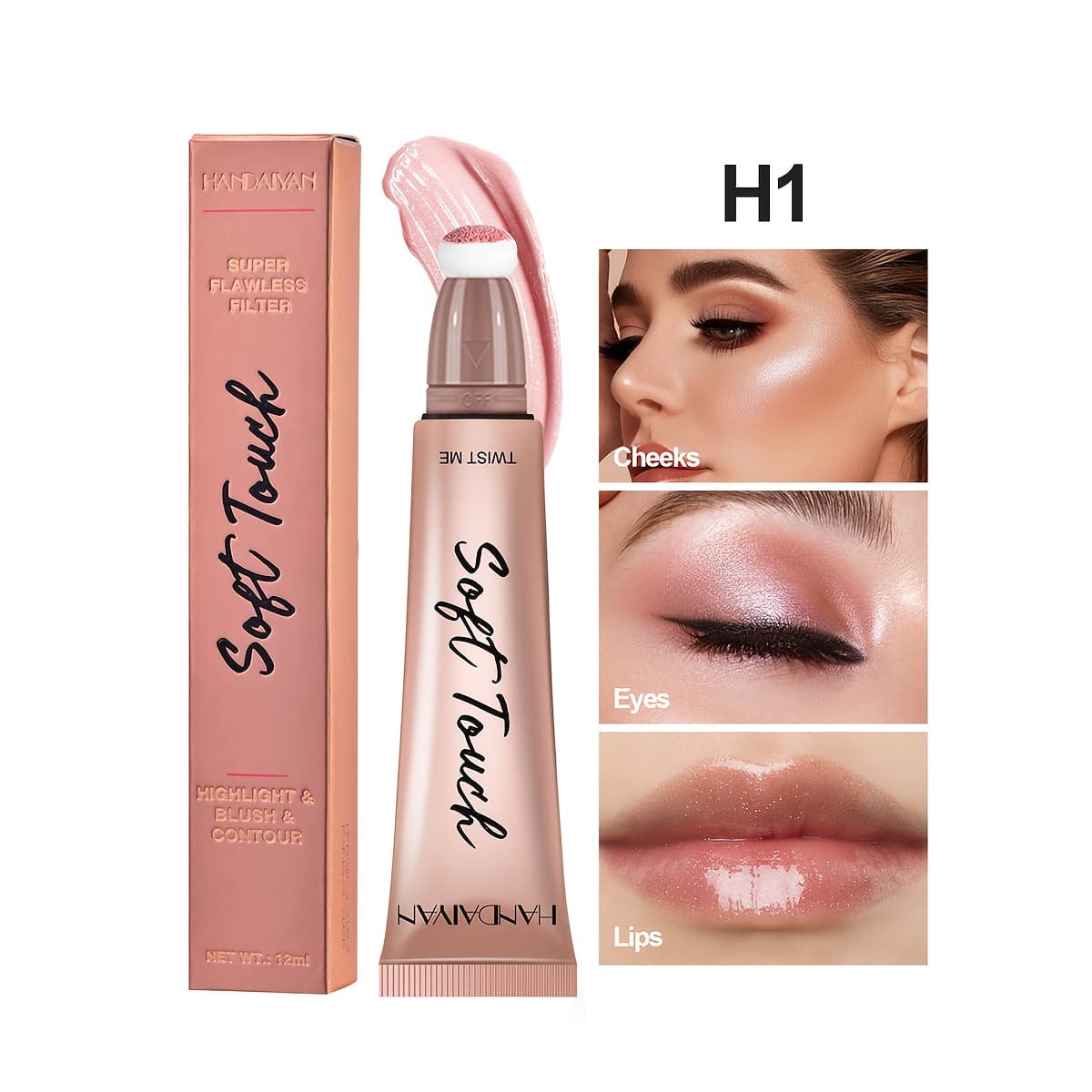 VAIRS® H1 HANDAIYAN 6 Colors Matte Blush Natural Red Contouring Pen To Lighten Fine Shine Highlights Contour Stick Facial Makeup