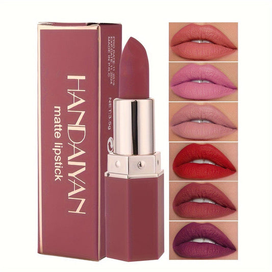 VAIRS® HANDAIYAN 6 Colors Matte Velvet Lipstick Long-lasting Moisturizing Long Lasting Lipstick Makeup Cosmetics Mother's Day Gifts