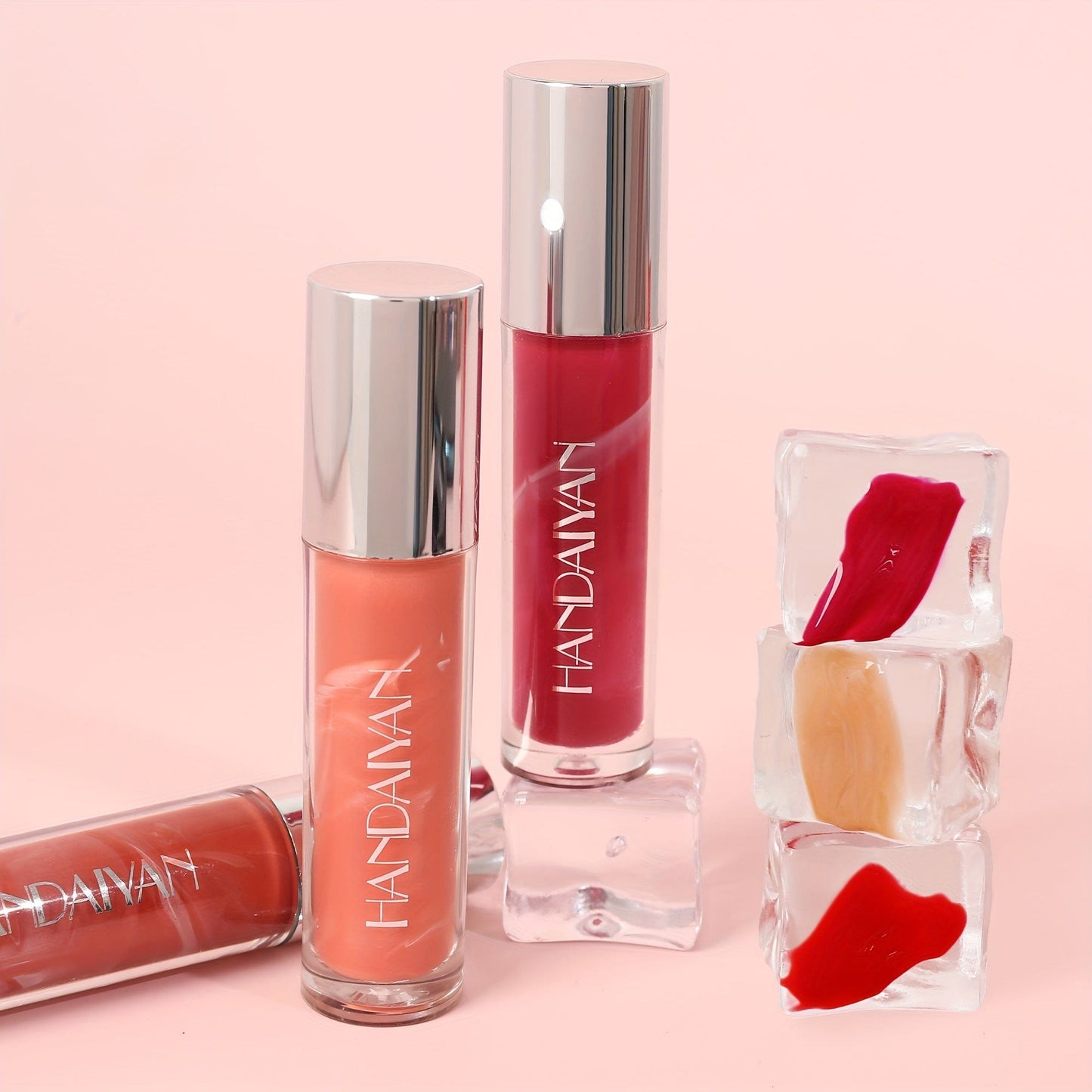 VAIRS® HANDAIYAN Marble Lip Glaze, Moisturizing Long-Lasting Liquid Lipstick, Lip Gloss, Vibrant Color Selection, 0.14oz Each, Non-Stick Formula, High-Shine Finish, Lightweight Beauty Makeup